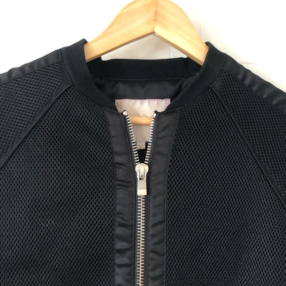 MAJE Elyana Mesh Black Bomber Jacket - Picture 14 of 14
